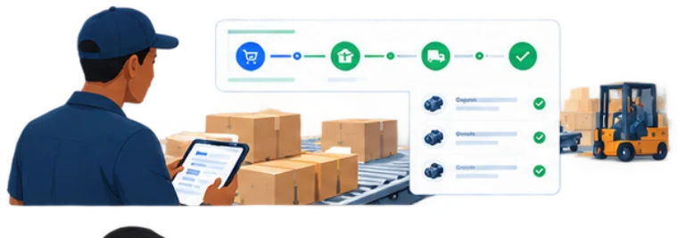 A WhatsApp order list arriving and becoming a quote on the desk